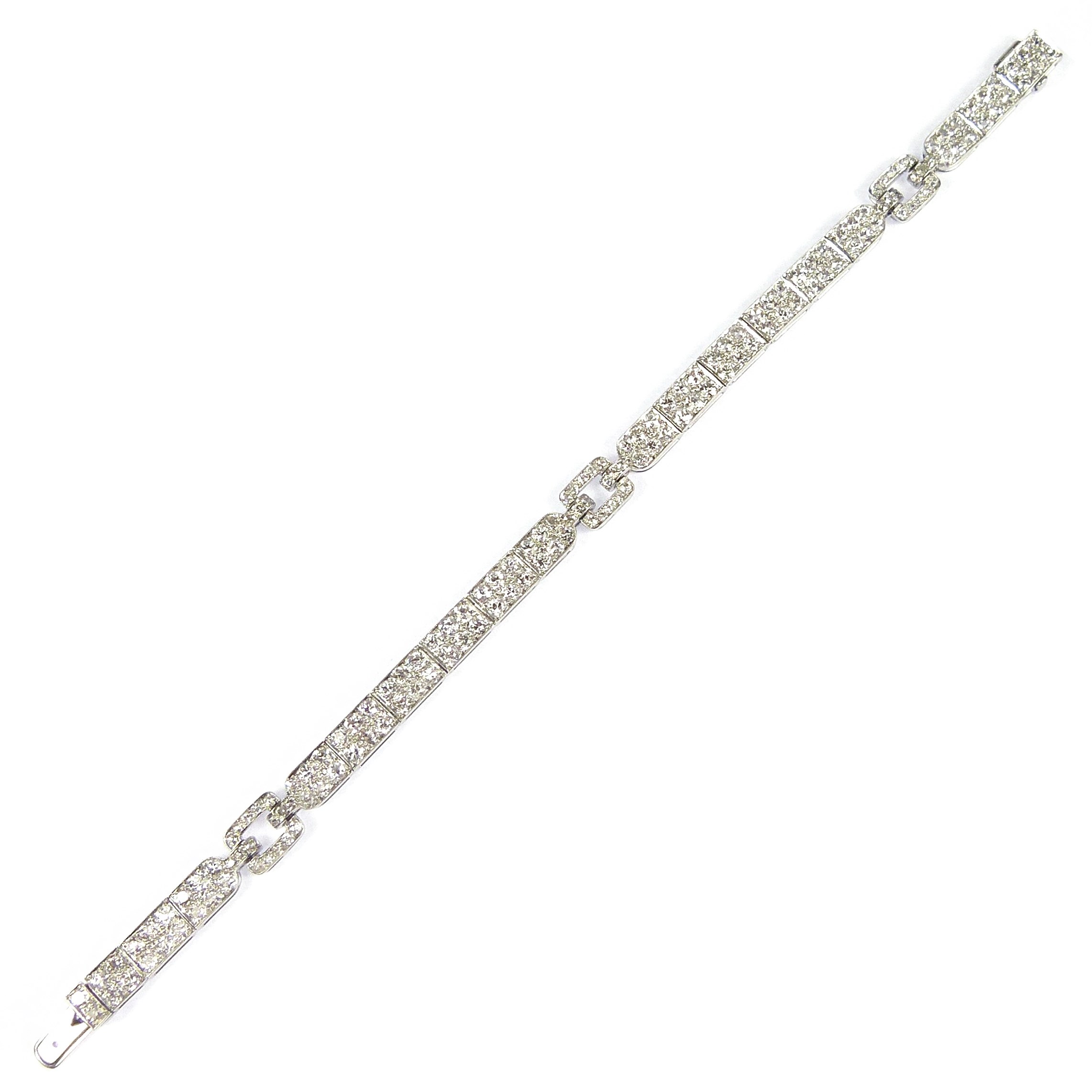 Diamond set slim strap bracelet by Cartier